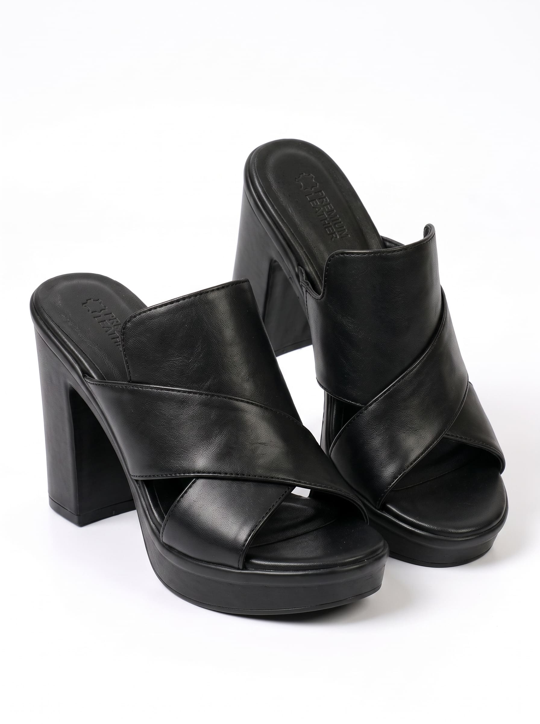 Amelia | Zuecos Plataforma Milano Negro Ébano