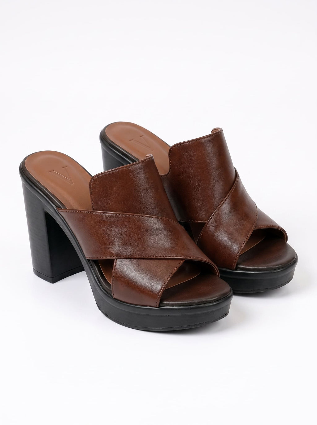 Amelia | Zuecos Plataforma Milano Marrón Chocolate