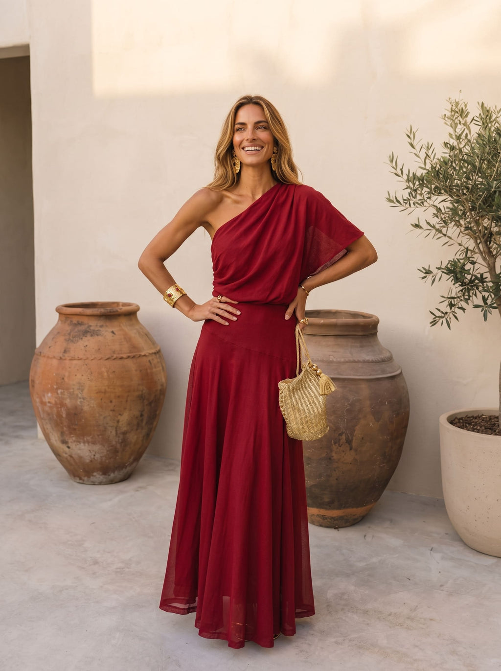 Bianca | Vestido Amore Verde Rojo Granada