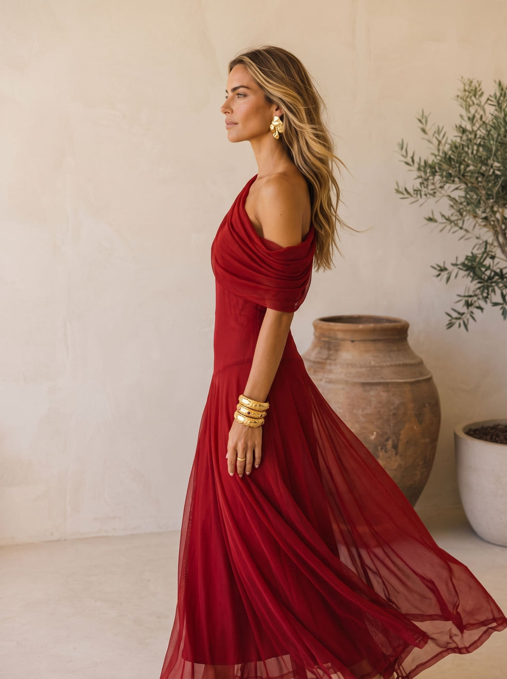 Bianca | Vestido Amore Verde Rojo Granada