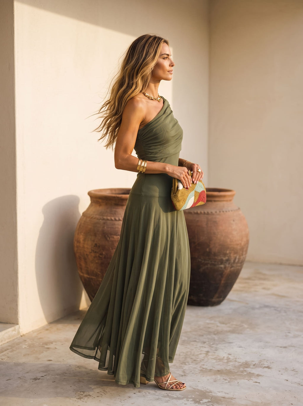 Bianca | Vestido Amore Verde Rojo Granada