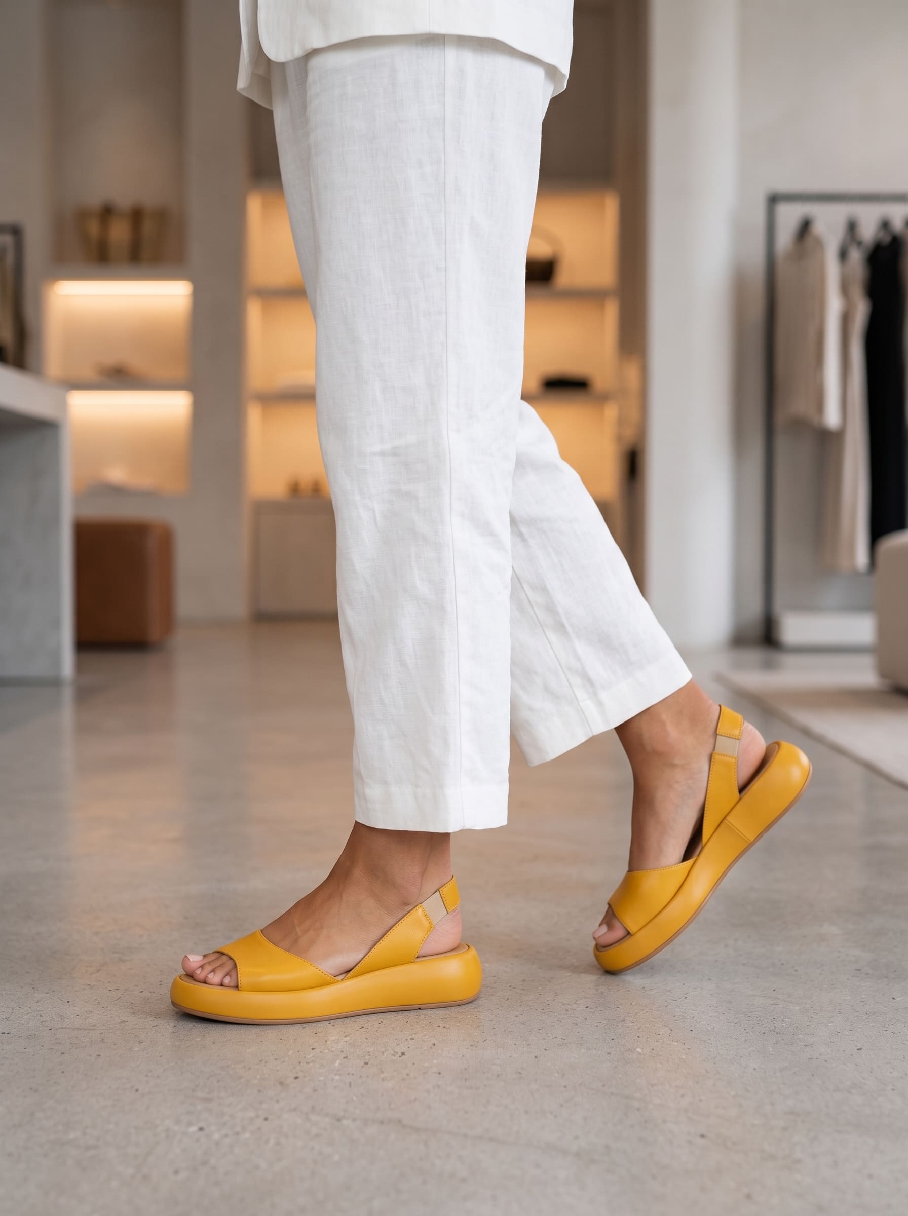 Valeria | Sandalia Comfort Amarillo Sol